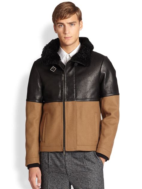 fendi shearling jacket mens|Jacket .